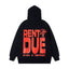 Syna World x Nemzzz "Rent Due" Graphic Oversized Fleece Hoodie (Black / Red)