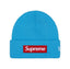Supreme New Era Box Logo Beanie Fw25 Cyan Knit Cuffed Hat