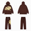 Syna world Drill Graffiti Logo Brown Hoodie And Sweatpants Set