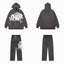 Syna world Drill Graffiti Logo Dark Grey Hoodie And Sweatpants Set