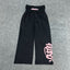Syna World Double Waistband Layered Graphic Fleece Sweatpants (Black / Pink)