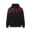 Palm Angels Faded Red Gothic Zip‑Up Oversized Hoodie