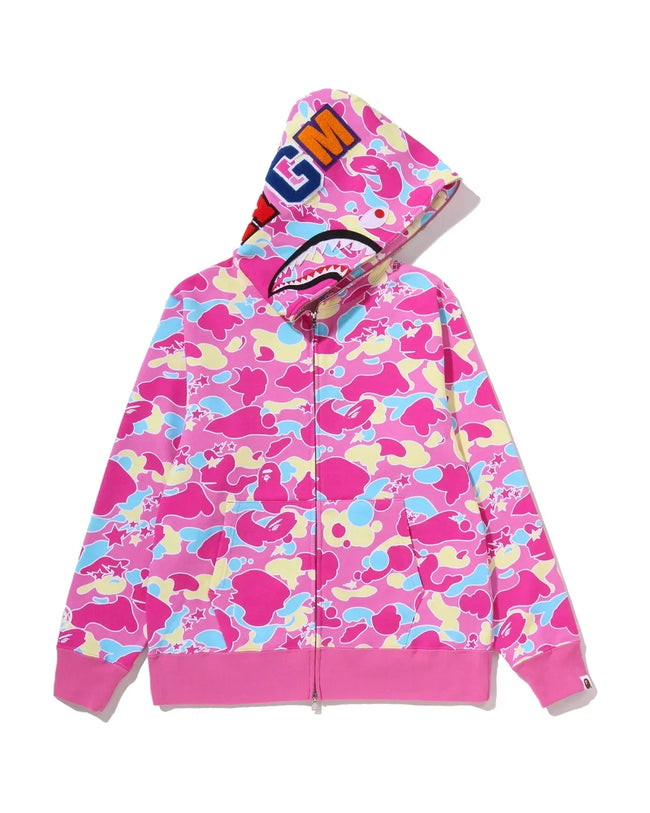 Bape Star Camo Shark Full Zip Hoodie Main Image