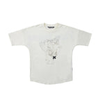 PALM ANGELS DOVE GRAPHIC OVERSIZED OFF‑WHITE T‑SHIRT