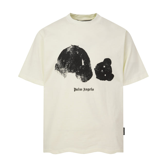 PALM ANGELS DISTORTED BEAR PRINT OFF‑WHITE OVERSIZED T‑SHIRT Main Image