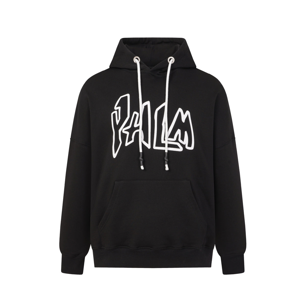 Palm Angels Graffiti Outline Logo Oversized Pullover Hoodie