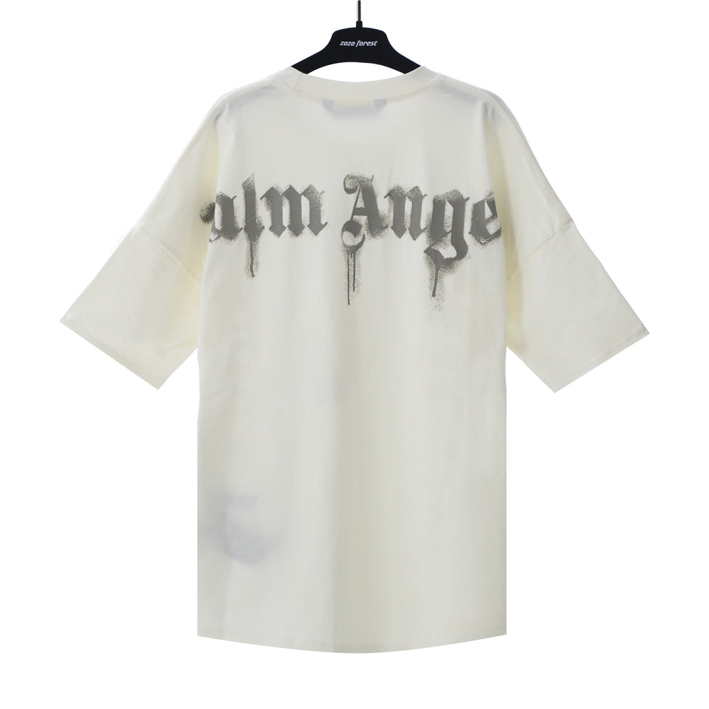 PALM ANGELS DOVE GRAPHIC OVERSIZED OFF‑WHITE T‑SHIRT