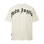PALM ANGELS DISTORTED BEAR PRINT OFF‑WHITE OVERSIZED T‑SHIRT