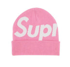 Supreme Big Logo Beanie Fw25 Pink Cuffed Knit Winter Hat