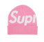 Supreme Big Logo Beanie Fw25 Pink Cuffed Knit Winter Hat
