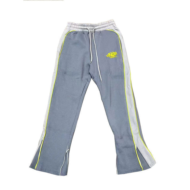 Syna world Light Grey Contrast Stripe Flared Sweatpants Hover Image