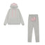 Syna World Graphic Fleece Hoodie Tracksuit Set (Grey / Pink)