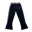 Syna world Black Contrast Blue Stripe Flared Sweatpants