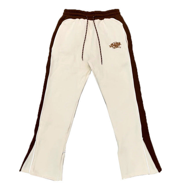 Syna world Contrast Panel Flared Sweatpants With Small Logo Hover Image