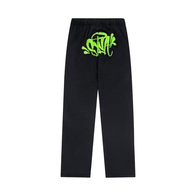 Syna World Graphic Fleece Sweatpants (Black / Neon Green) Hover Image
