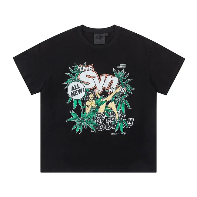Syna World Tropical Graphic T-Shirt Black Hover Image
