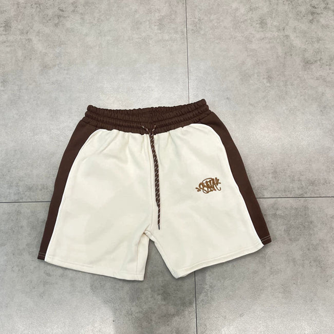 Syna World Colorblock Fleece Shorts (Brown) Hover Image