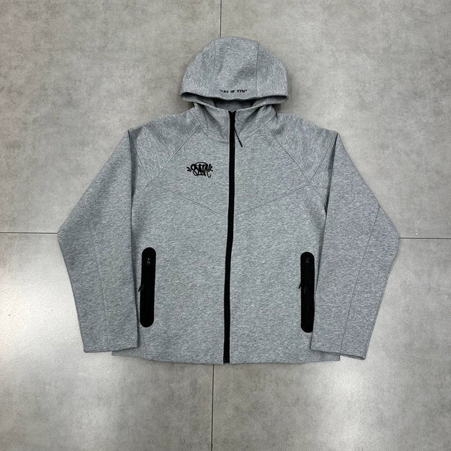 Syna World Tech Fleece Full-Zip Hoodie (Grey) Hover Image