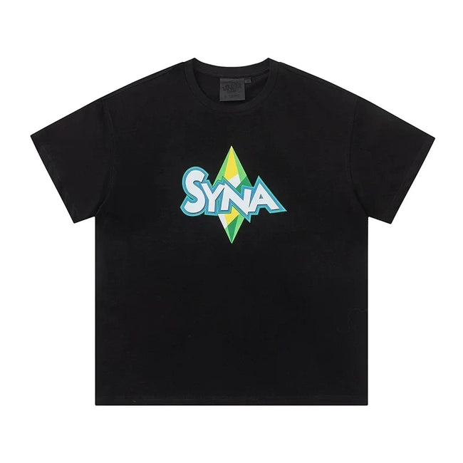 Syna World Retro Y2K Plumbob Graphic Tee (Black / Blue / Green) Hover Image