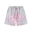 Syna World Graphic Fleece Shorts (Grey / Pink)