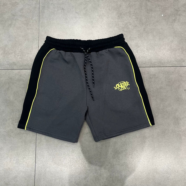 Syna World Colorblock Fleece Shorts (Grey) Hover Image