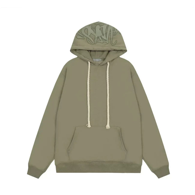 Syna World Hood Graphic Pullover Hoodie (Sage Green) Hover Image