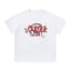 Syna World Vintage Oversized Graffiti Tag Graphic Tee (White / Red)