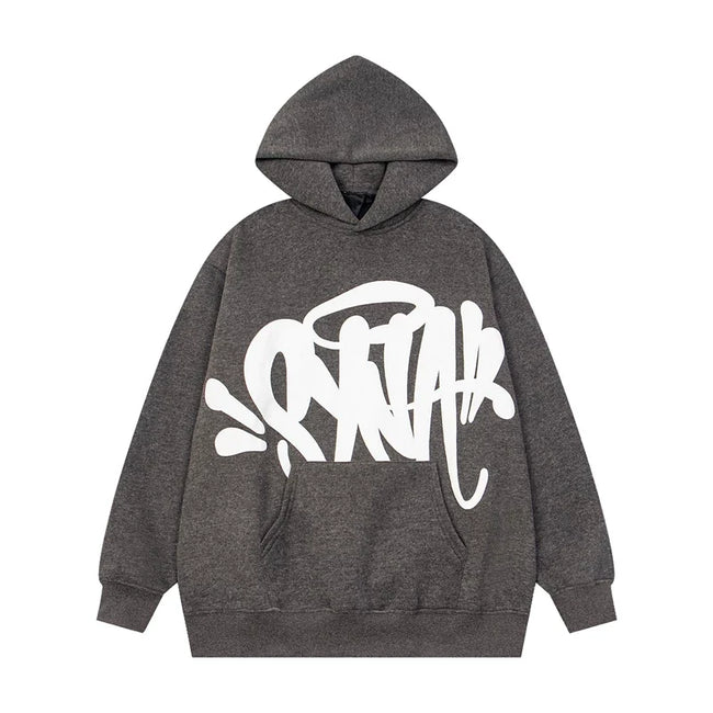 Syna world Drill Graffiti Logo Dark Grey Pullover Hoodie Hover Image