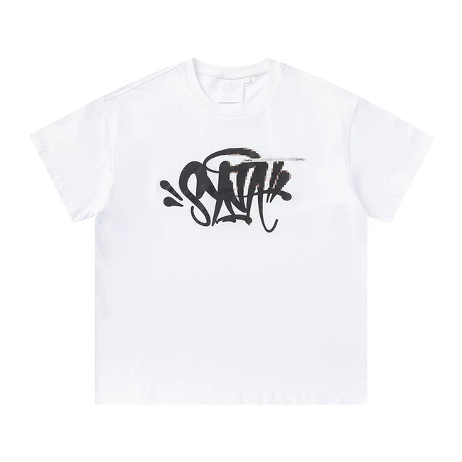 Syna World Vintage Oversized Graffiti Tag Graphic Tee (White / Black) Hover Image