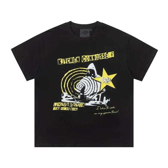 Syna World Kitchen Connoisseur DJ Graphic Oversized Tee (Black / Yellow / White) Hover Image