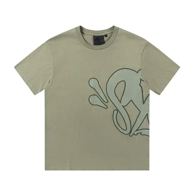Syna World Graphic T-Shirt (Sage Green / Grey Outline) Hover Image