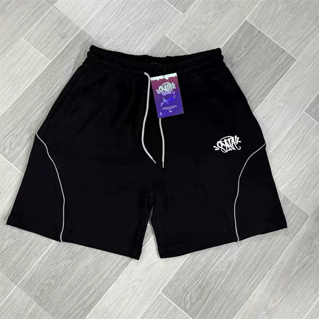 Syna World Fleece Sweat Shorts (Black) Hover Image