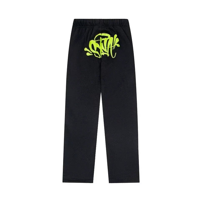 Syna World Graphic Fleece Sweatpants (Black / Neon Green) Hover Image