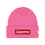 Supreme New Era Box Logo Beanie Fw25 Magenta Knit Cuffed Hat