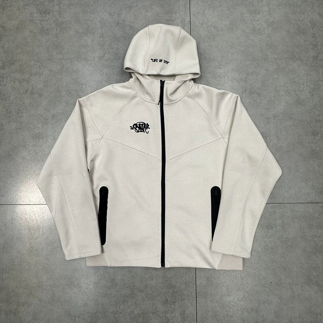 Syna World Tech Fleece Full-Zip Hoodie (Beige) Hover Image