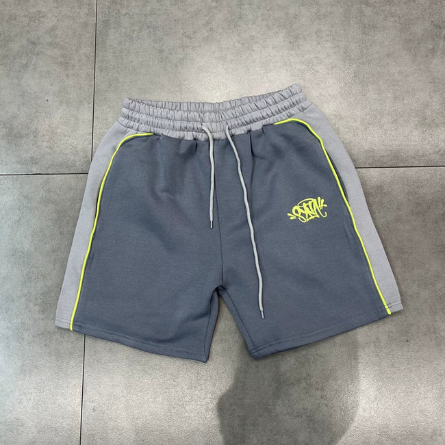 Syna World Colorblock Fleece Shorts (Grey) Hover Image