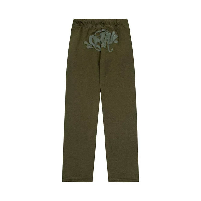 Syna World Graphic Fleece Sweatpants (Olive Green / Dark Grey) Hover Image