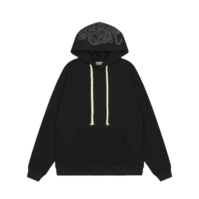 Syna World Hood Graphic Pullover Hoodie (Black) Hover Image