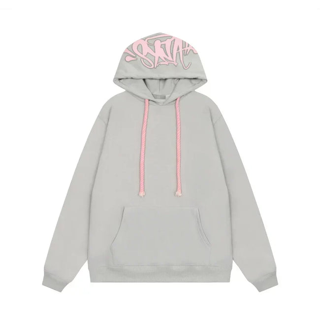 Syna World Hood Graphic Pullover Hoodie (Grey) Hover Image