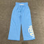 Syna World Double Waistband Layered Graphic Fleece Sweatpants (Blue / White)