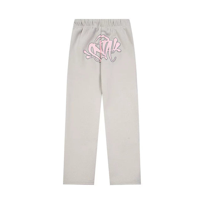Syna World Graphic Fleece Sweatpants (Grey / Pink) Hover Image