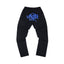 Syna world Drill Graffiti Logo Black Wide Leg Sweatpants
