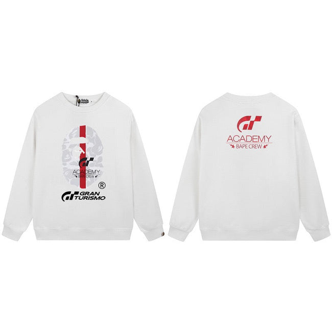 BAPE x Gran Turismo Academy Graphic Crewneck Sweatshirt White Hover Image