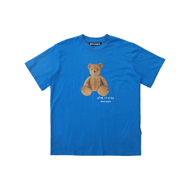 PALM ANGELS BEAR IN MIND TEDDY BEAR BLUE OVERSIZED T‑SHIRT Hover Image