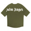 PALM ANGELS BACK BIG LOGO T‑SHIRT OLIVE GREEN