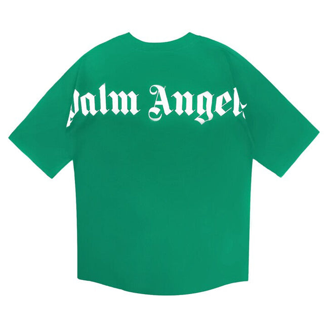 PALM ANGELS BACK BIG LOGO T‑SHIRT BRIGHT GREEN Hover Image