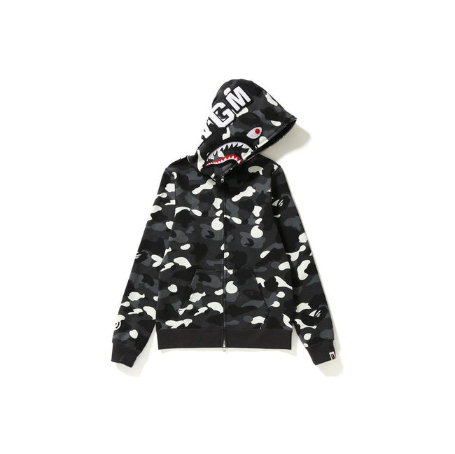BAPE Shark Black Camo Full Zip Hoodie Hover Image